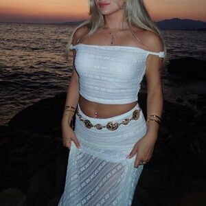 Showpo white lace set